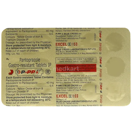 p ppi 40mg tablet 15's